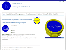 Tablet Screenshot of mh-vertrieb.de